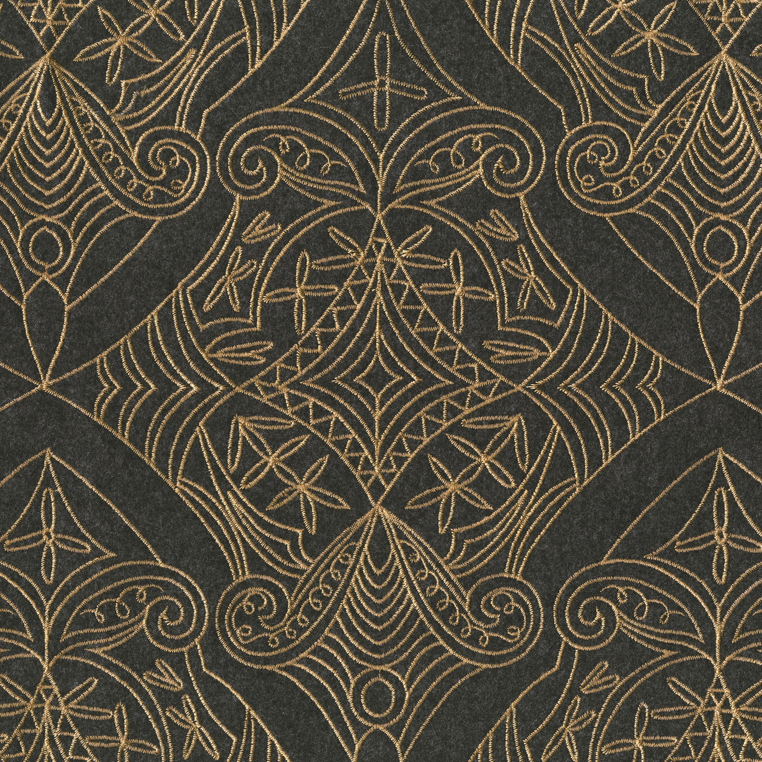 3811-05 Coronation - Whiskey Black Swatch