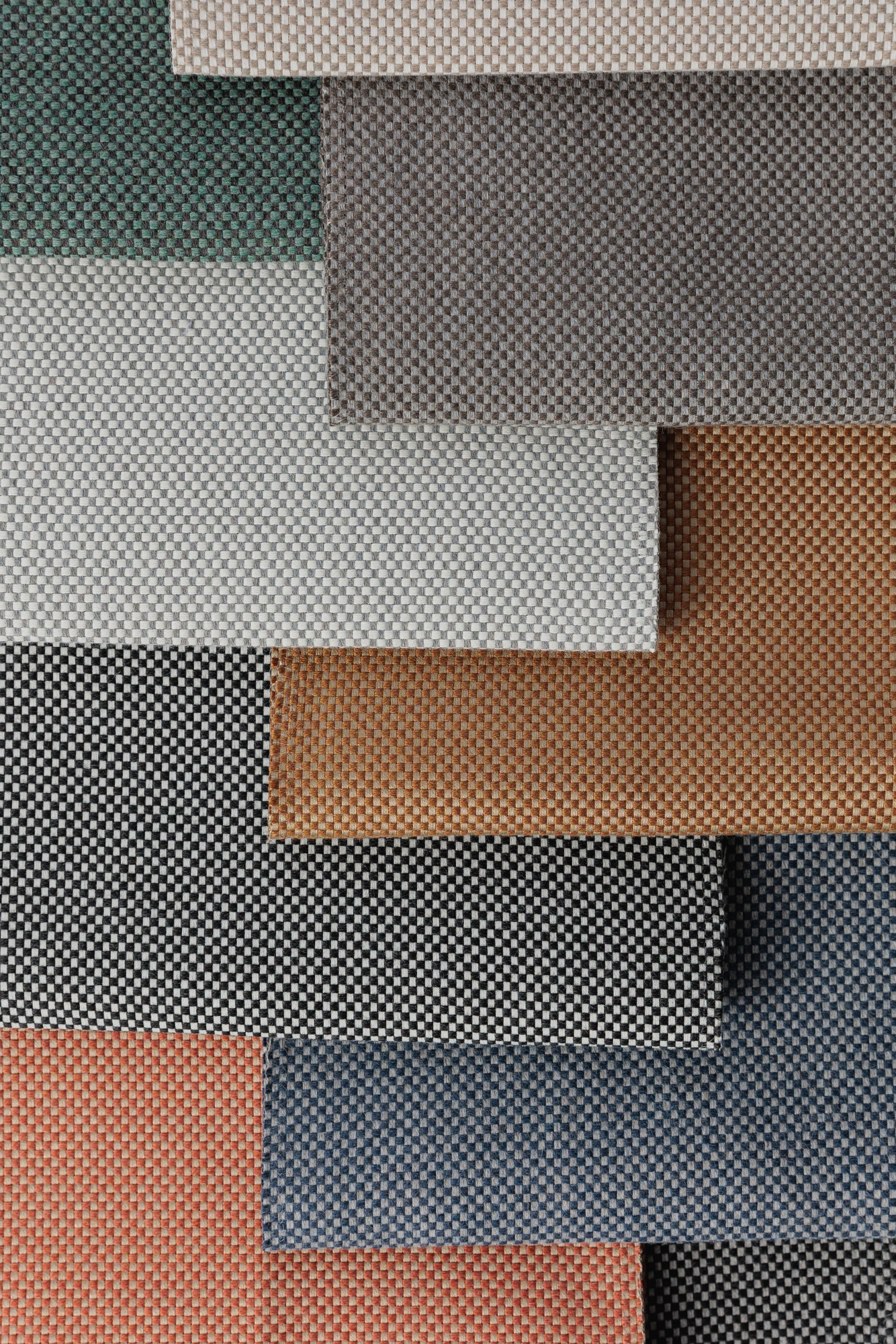 4268 Pranayama Checkerboard, Peach Cobble, Twilight Blue, Brass Bell, White Knight, Moss Agate, Foothills, Vanilla Glaze Hero Image