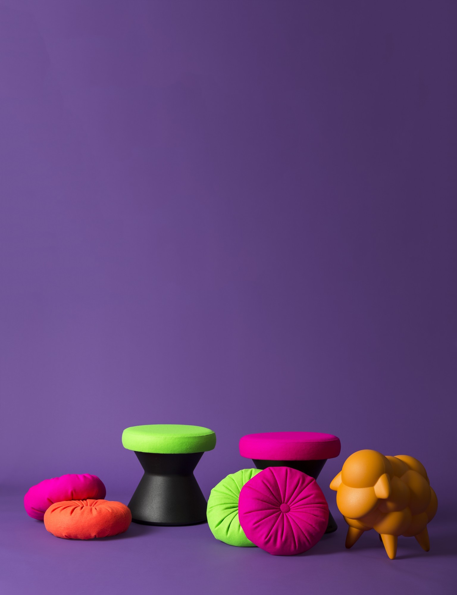 1330-01 Machu Neon Pink_ 1330-02 Neon Green, Neon Orange Installation Image