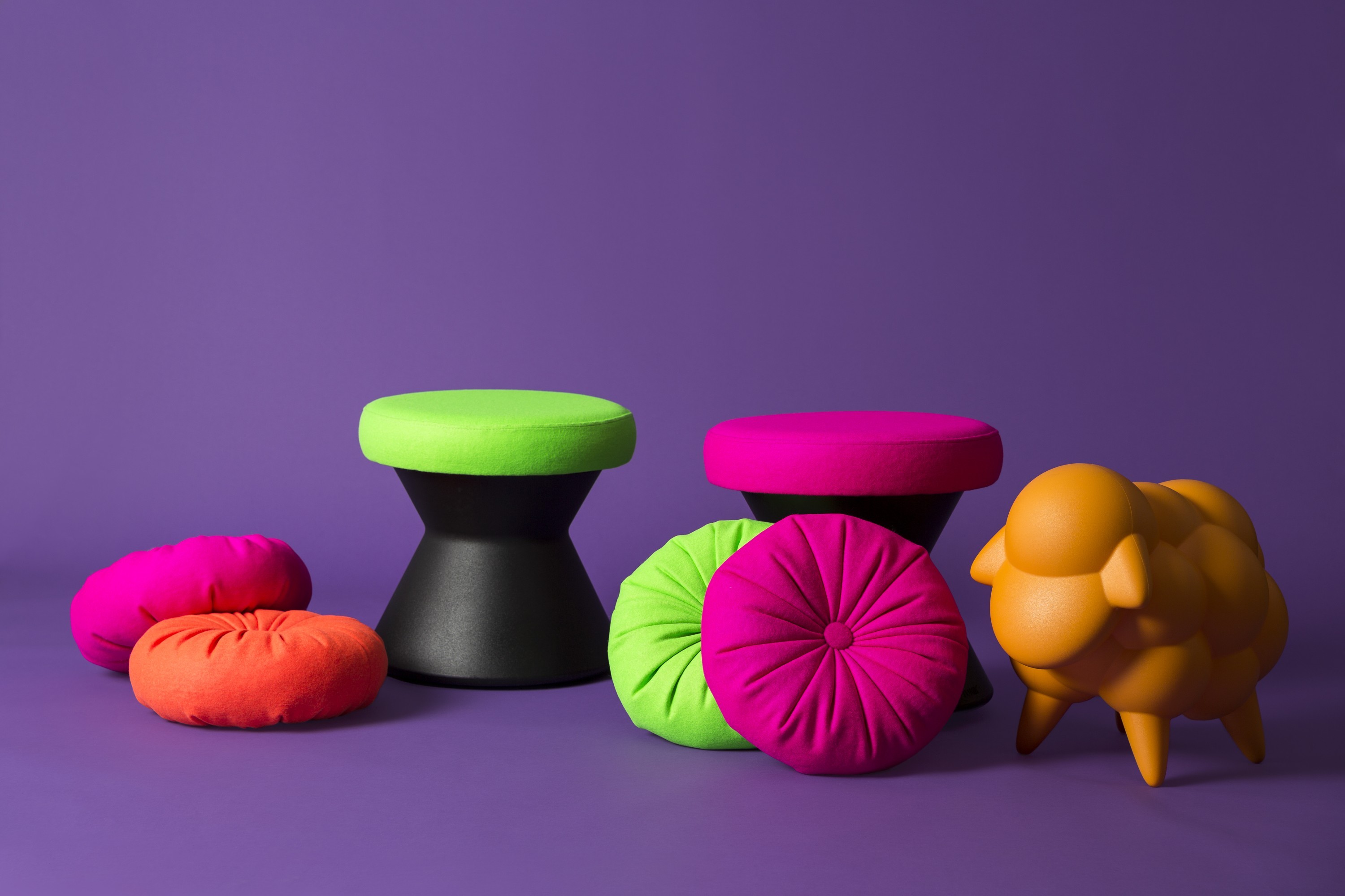 1330-01 Machu Neon Pink_ 1330-02 Neon Green, Neon Orange Installation Image