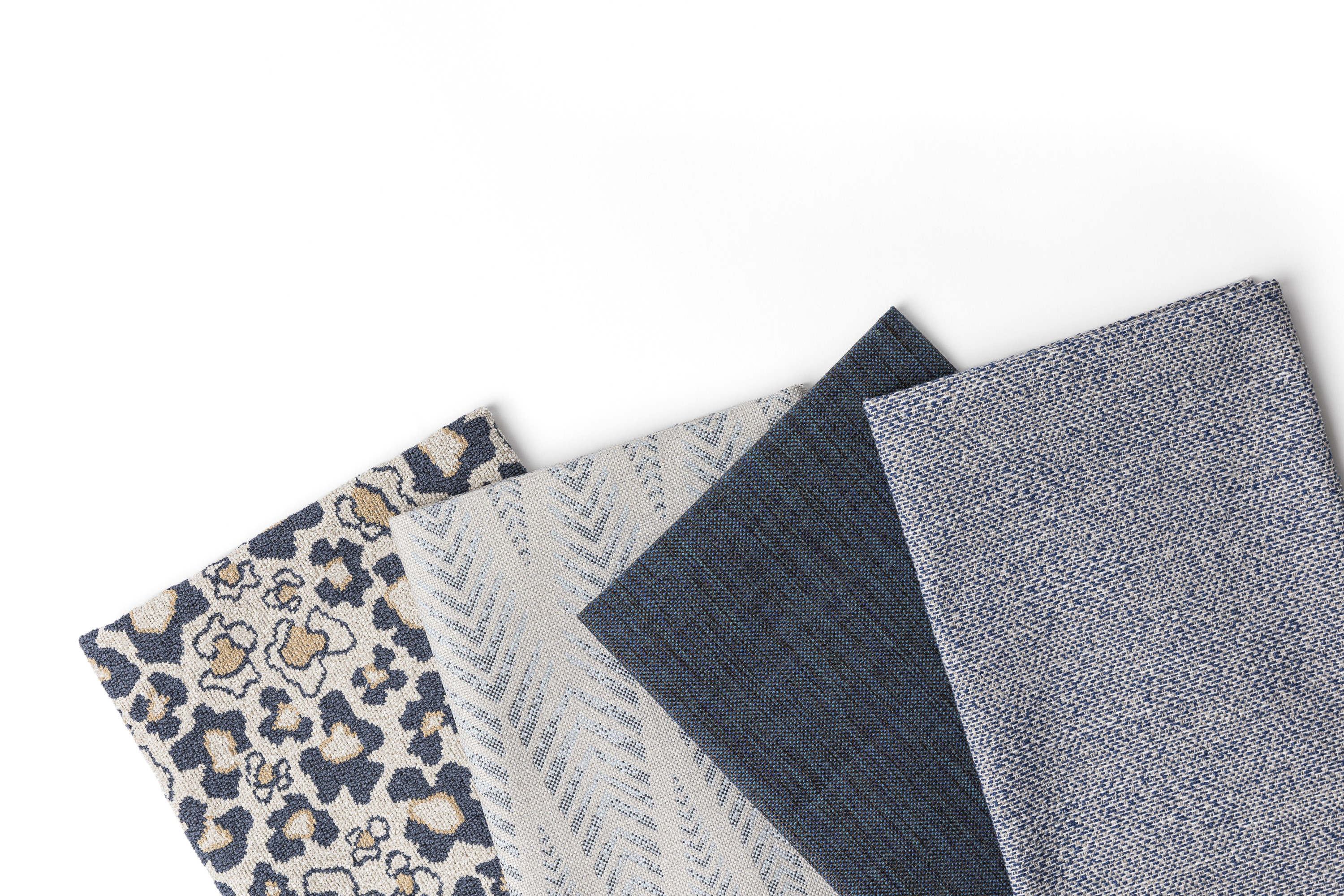 2328-04 Tulliana - Blue Heron, 8352-03 Calathea - Ice Crystals, 8383-13 Bower - Deep Sea, 6507-08 Stellula - Blueprint Hero Image