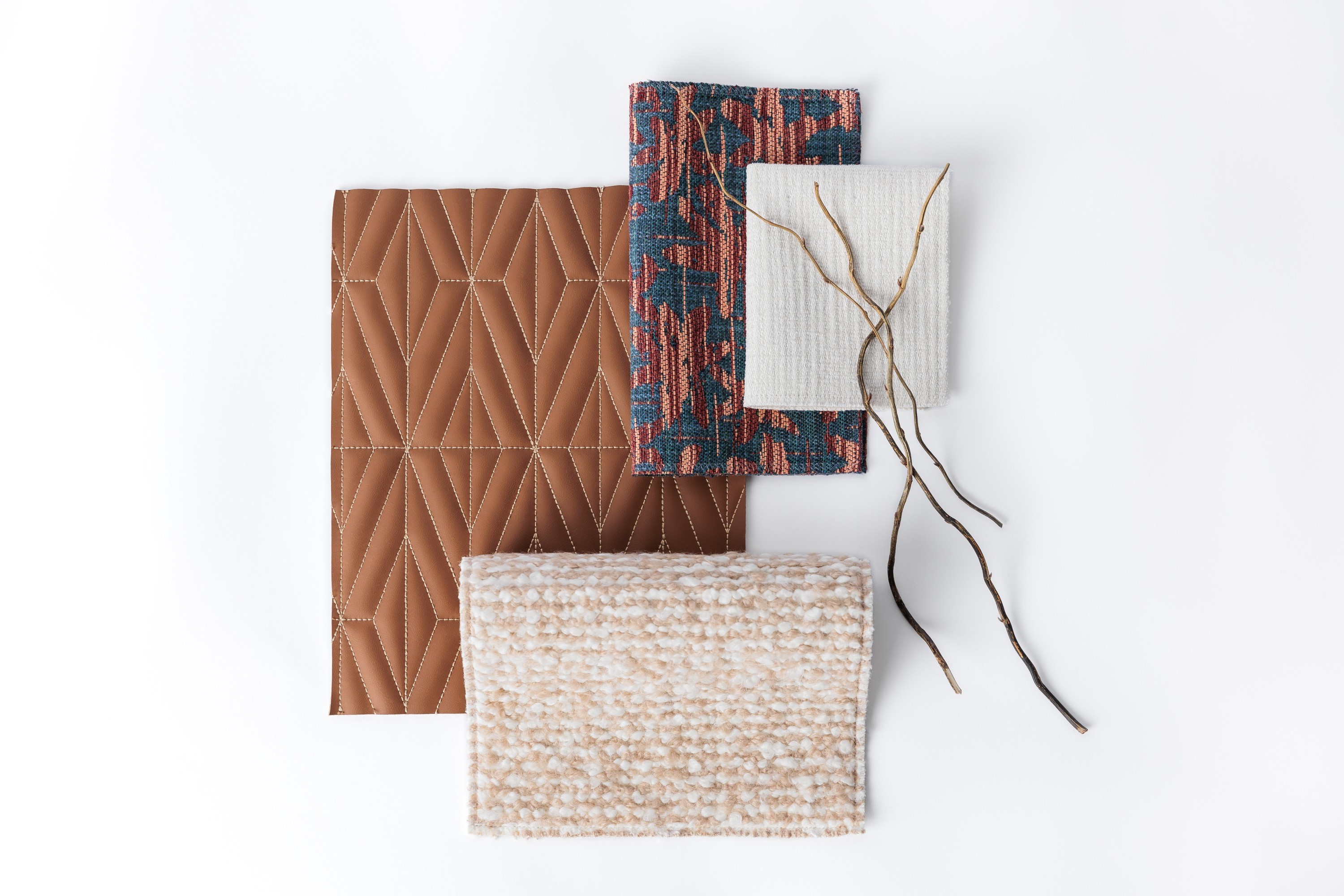 3614-04 Revere Toasted Pecan, 7305-02 Chord Cheesecake, 4373-08 Laelia Summer Nights, 3164-01 Phoenix Dall Sheep Hero Image