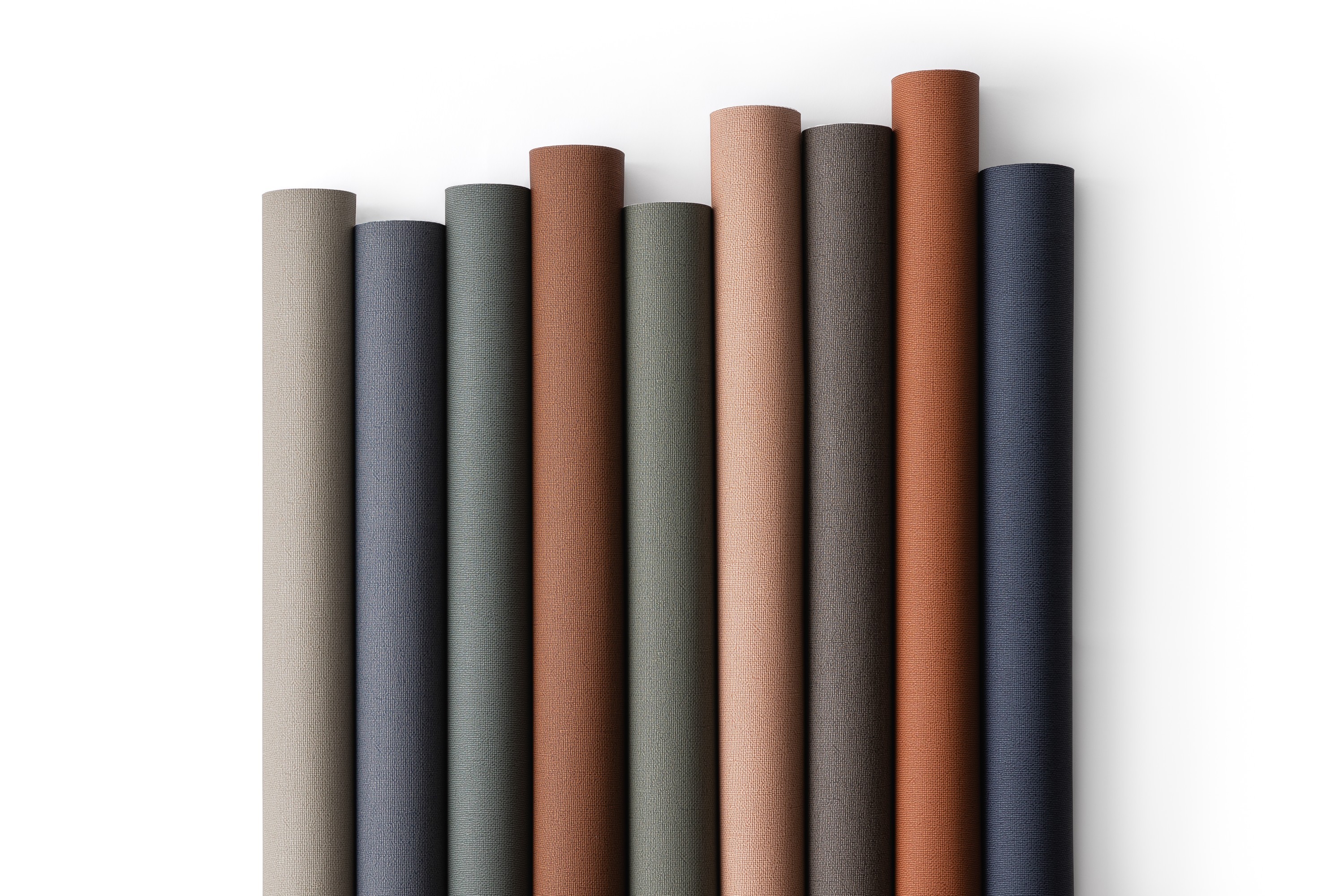 4245 Hush Lichen Bark, Night Pier, Halcyon Hosta, Burnt Orange, Oregano, Tawny Rose, Pinecone, Honey Sriracha, Deep Sea Hero Image