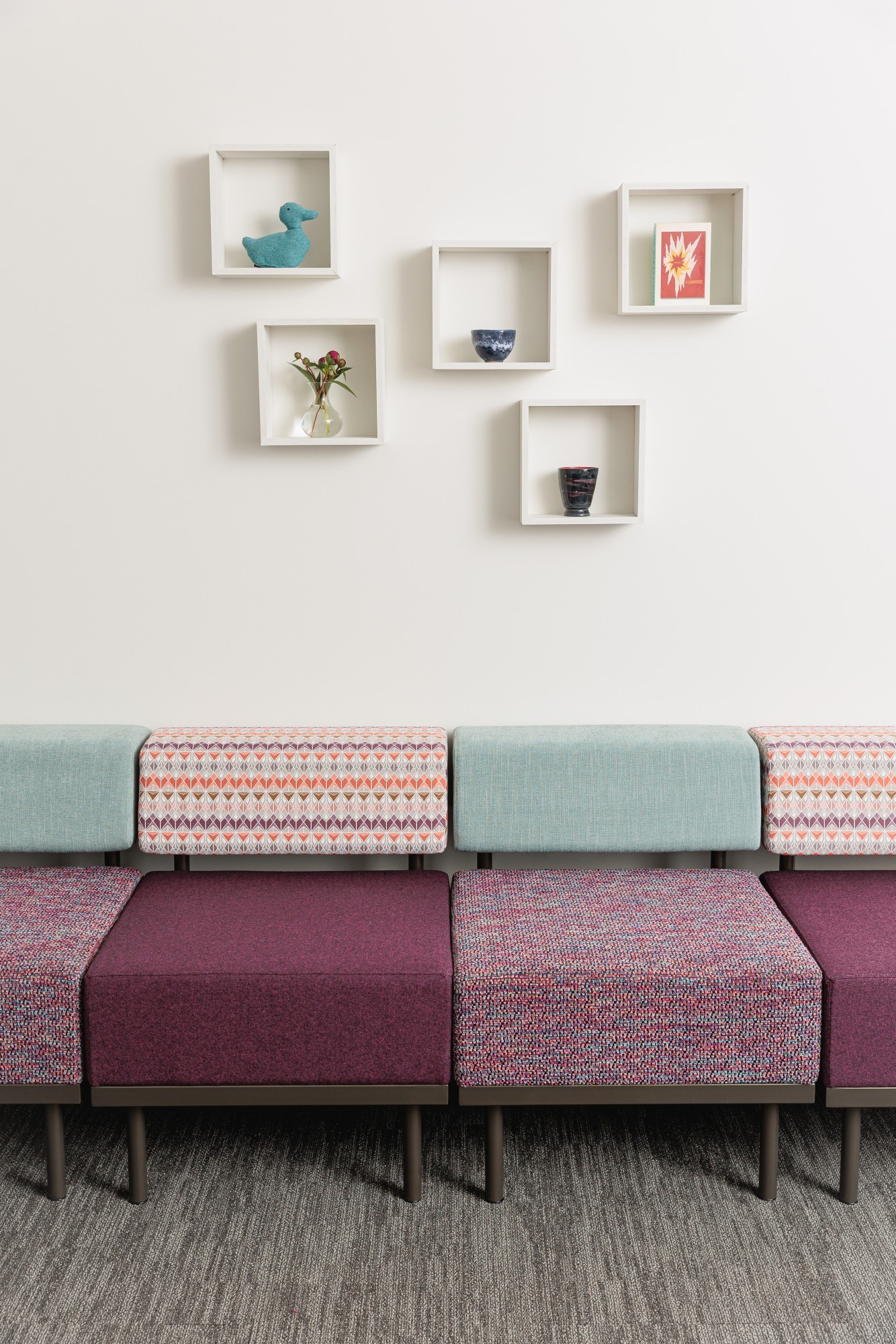 7211-12 Parian Nymph, 1556-12 Loch Plum, 5831-03 Vitreum Peony, 6597-08 Showtime Times Square, 5831-03 Vitreum Pony Installation Image