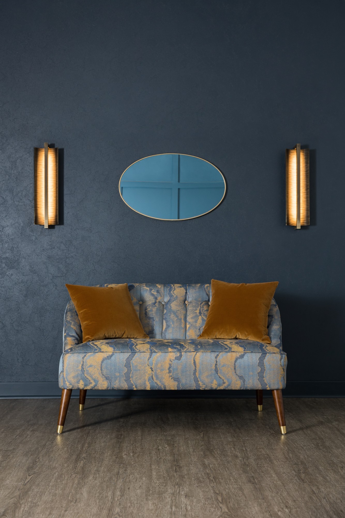 8318-02 Titania Carolina Blue, 4290-05 Orcale Whiskey Installation Image