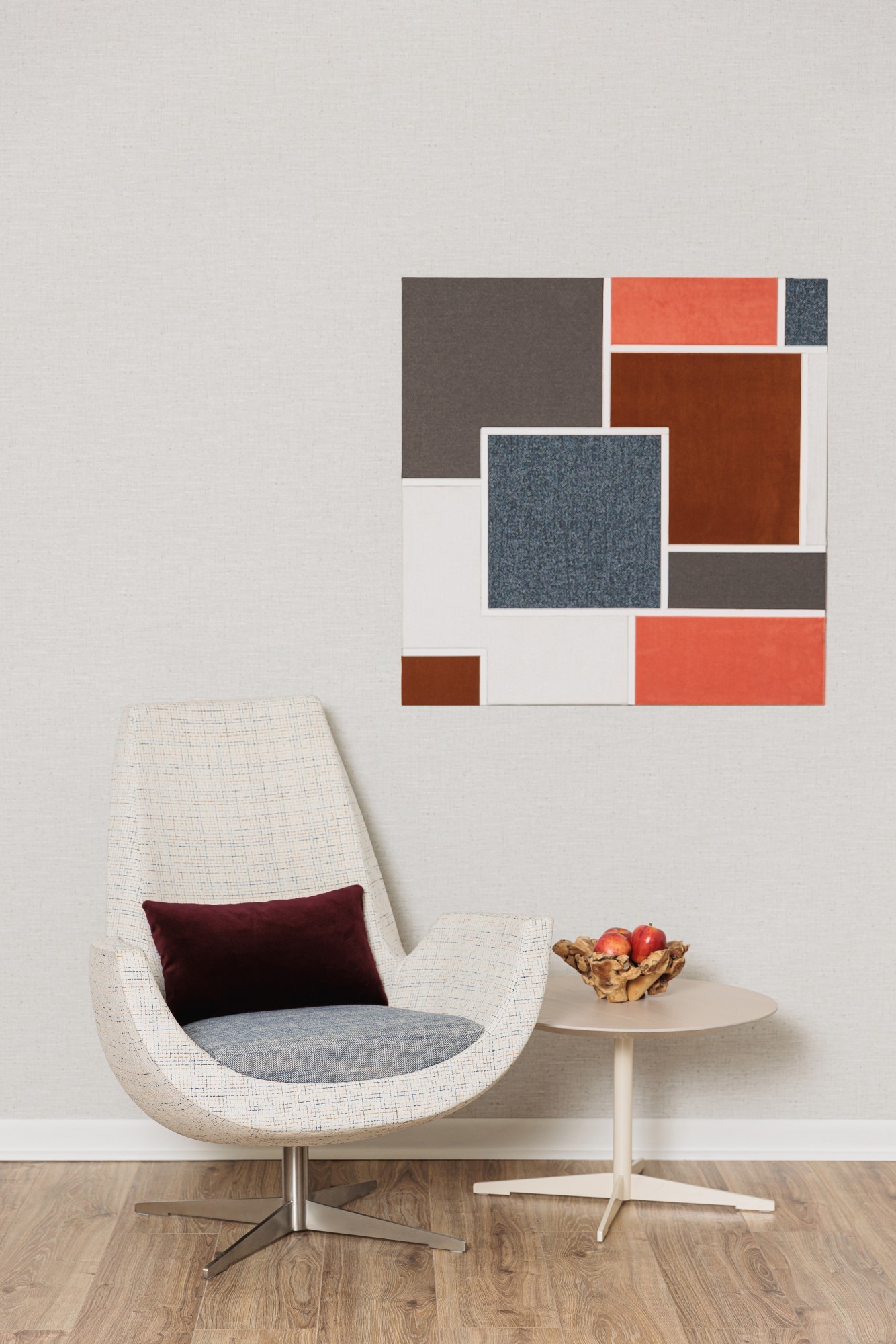 V100-01 Chateau - White Seashell, 4512-01 Expression Snowman, 4250-17 Gem - Garnet, 4319-12 Notes - Blueprint Installation Image