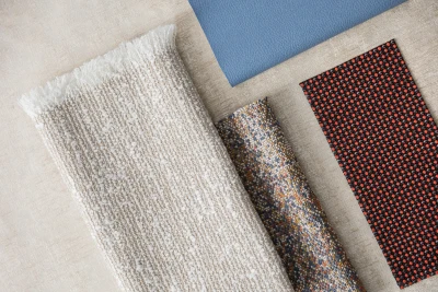 4244-04 Carolina Blue, 3152-03 Jinx Desert Bloom, 1332-01 Elixir Horseradish, 1252-03 Sol Neon Orange, 8316-01 Pixie Ivory Hero Image