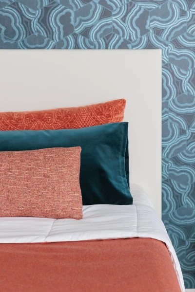 V102-05 Andromeda - Oceanside, 4250-24 Gem - Topaz, 6815-01 Journal - Gesso, 4256-03 Eloquence - Terracotta, 4250-25 Gem - Zircon, 9630-06 Miku - Chili Pepper Installation Image